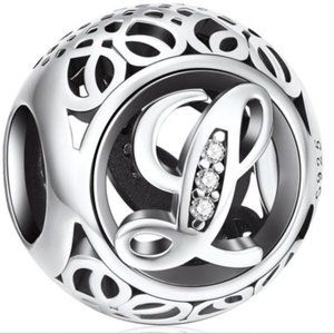 Sterling Silver Vintage Letter L Charm